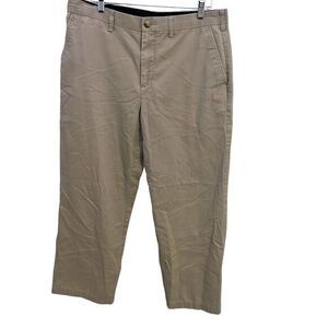 Croft & Barrow Chino Pants Mens 36x30‎ Tan Flat Front Khaki Casual Cotton